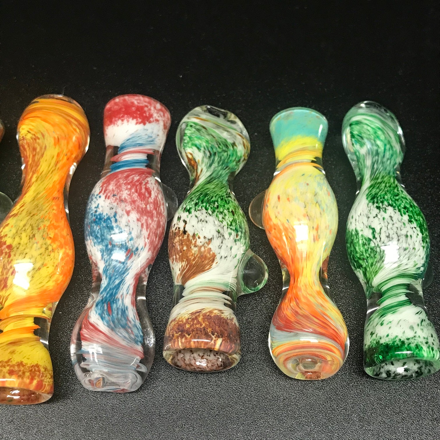 Pluganug Glass Multicolor Frit Twist Onie - Image 4