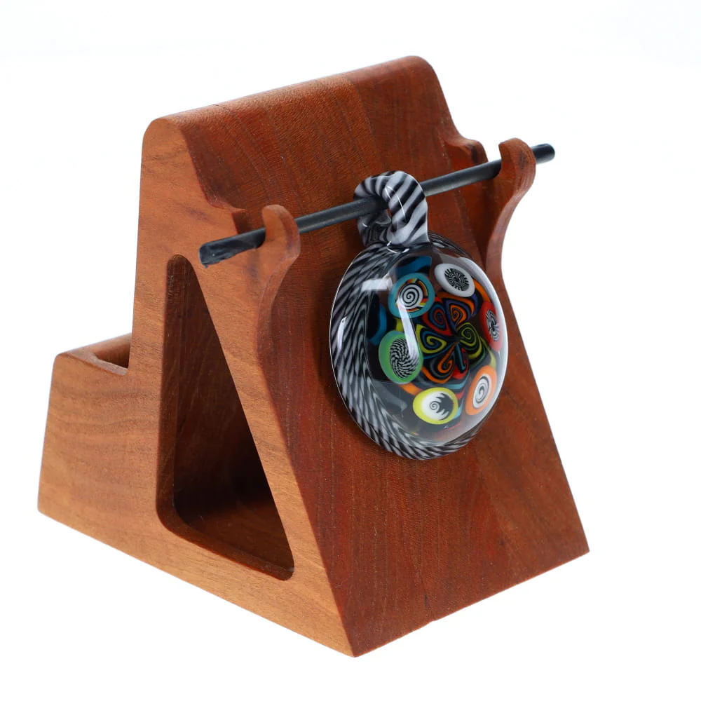 Chunk Glass Black & White Thumbprint Millie Pendant - Image 2