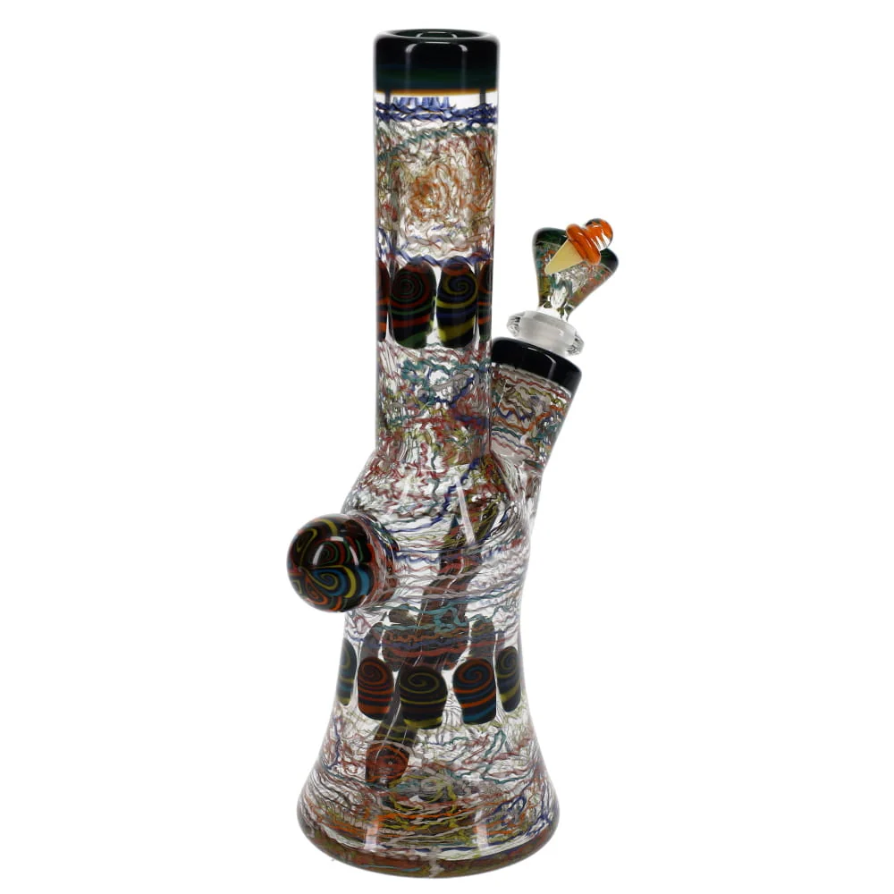 Chunk Glass Blue & Green Spring Theory Tube - Image 4