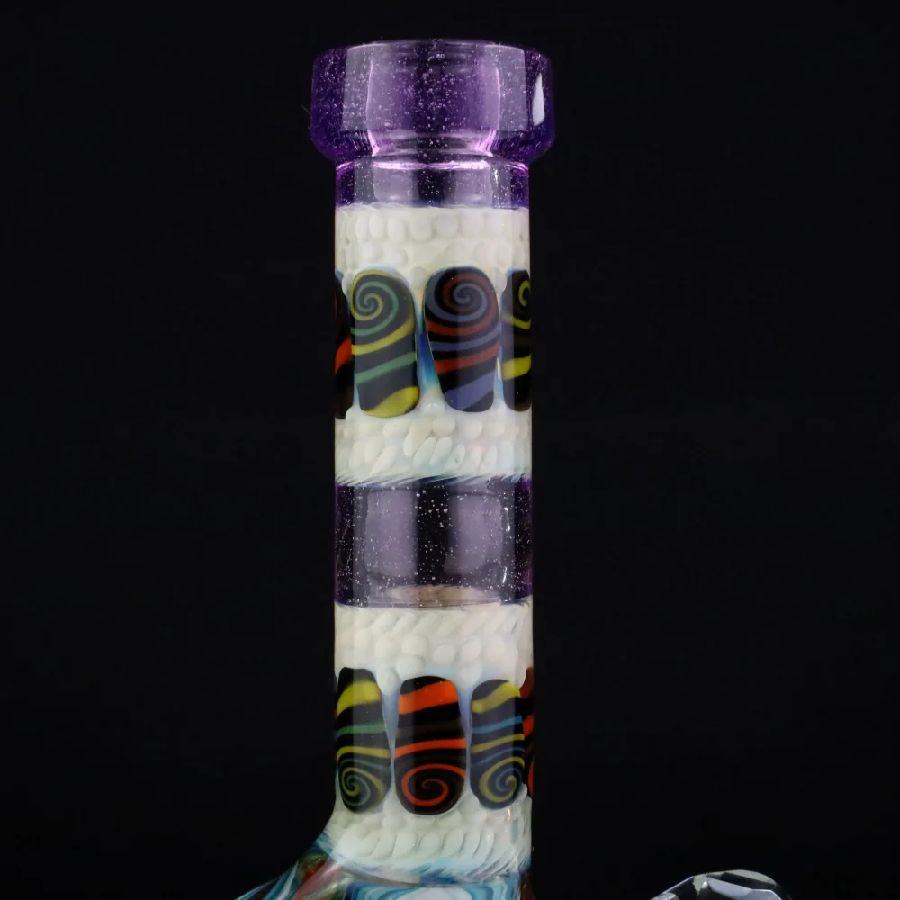 Chunk Glass X Cowboy Glass X McDaniel Glass Blue Swirl Millie Bubbler - Image 6