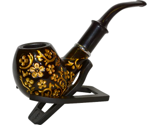 Classic Sherlock with Black Gold Floral Inlay