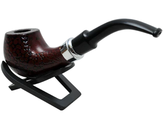 Classic Sherlock Pipe Rose Carved with Stand