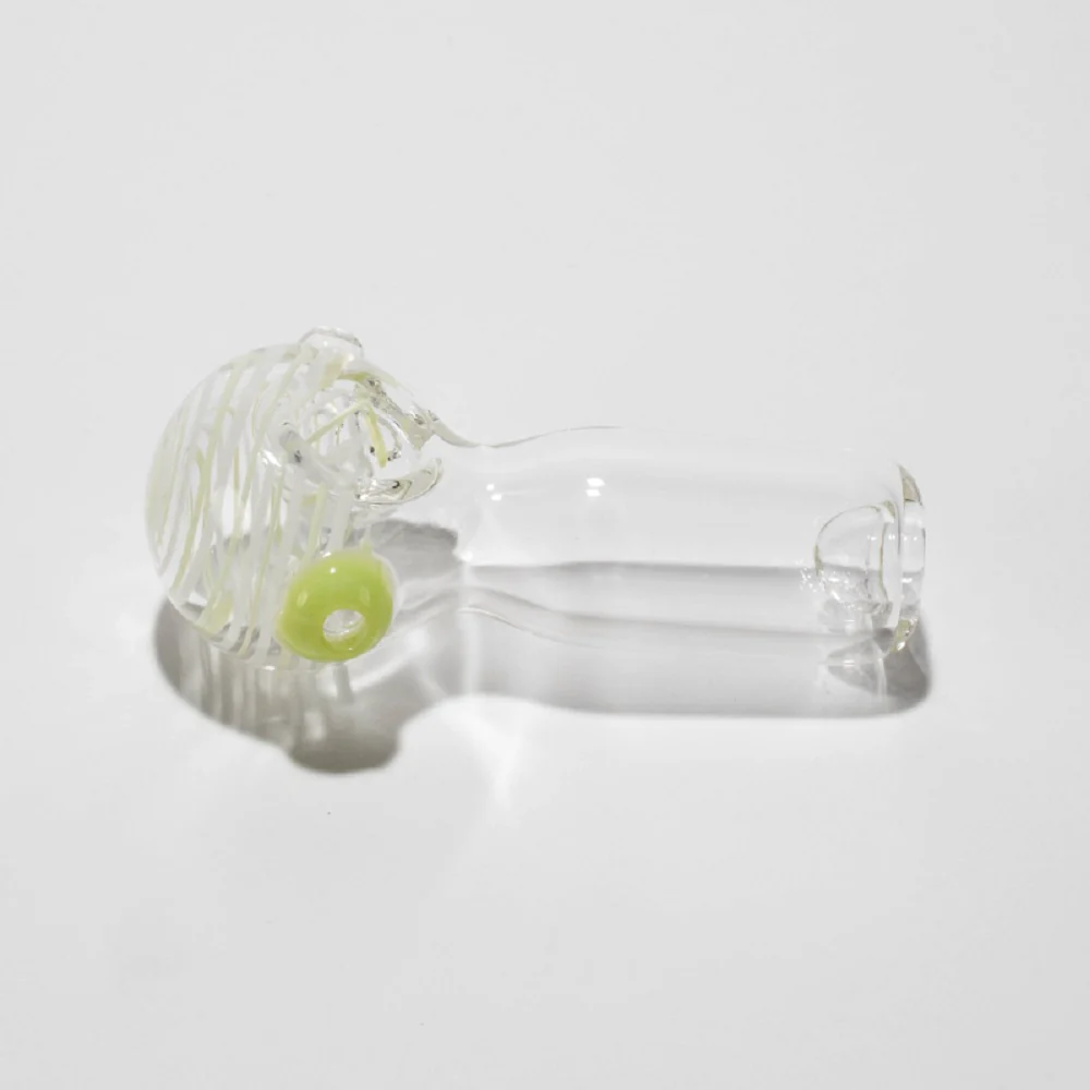 Clear UV Spiral w/ Built In Ash Catcher Spoon