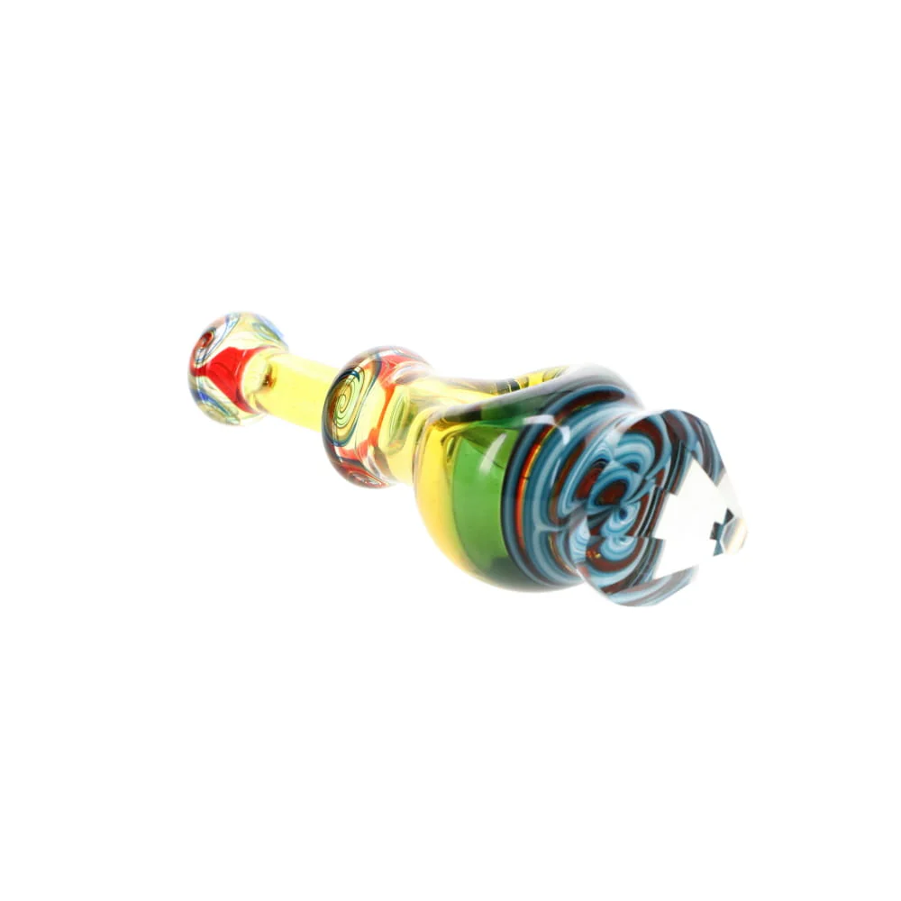 Cowboy Glass Amber & Rainbow Faceted Spoon - Image 3