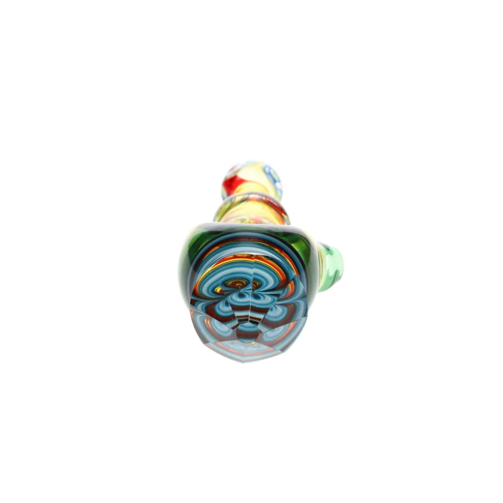 Cowboy Glass Amber & Rainbow Faceted Spoon - Image 4