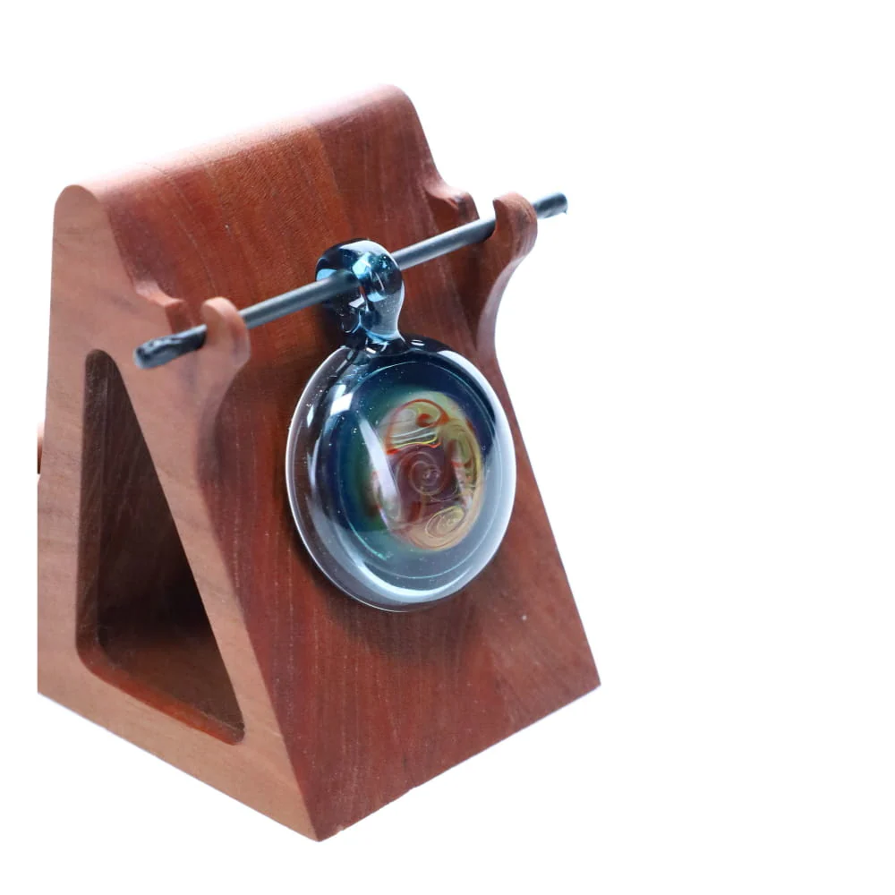Cowboy Glass Blue & Fume Round Pendant - Image 2