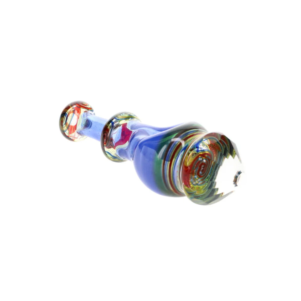 Cowboy Glass Blue & Rainbow Faceted Spoon - Image 3