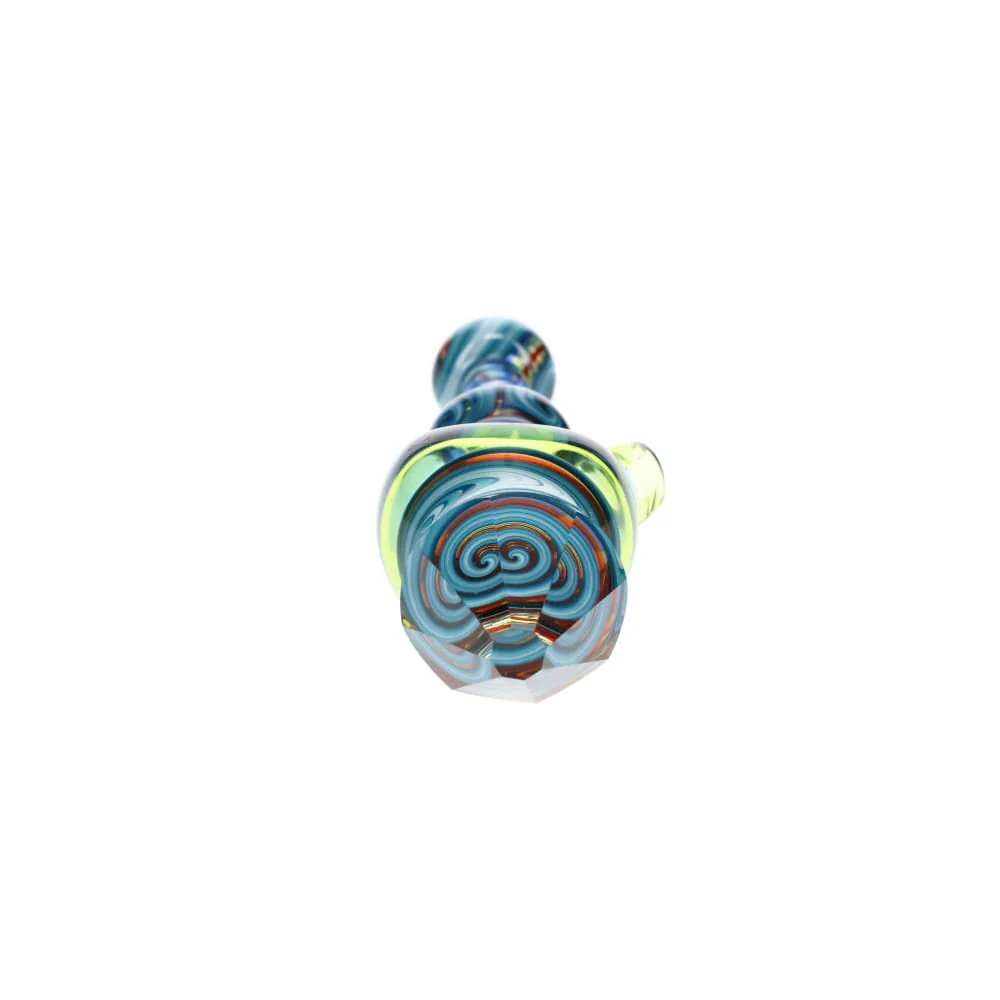 Cowboy Glass Blue Rainbow & Green Faceted Spoon - Image 4