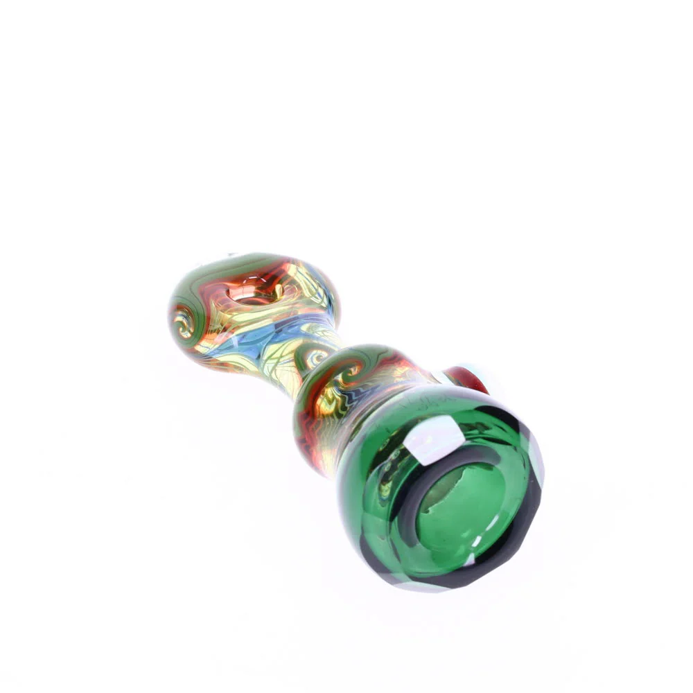 Cowboy Glass Green Wig Wag Rainbow Faceted Onie - Image 3