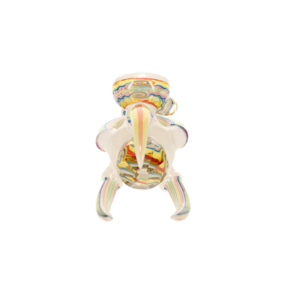 Cowboy Glass UV White & Rainbow Wig Wag Faceted Claw Spoon - Image 4