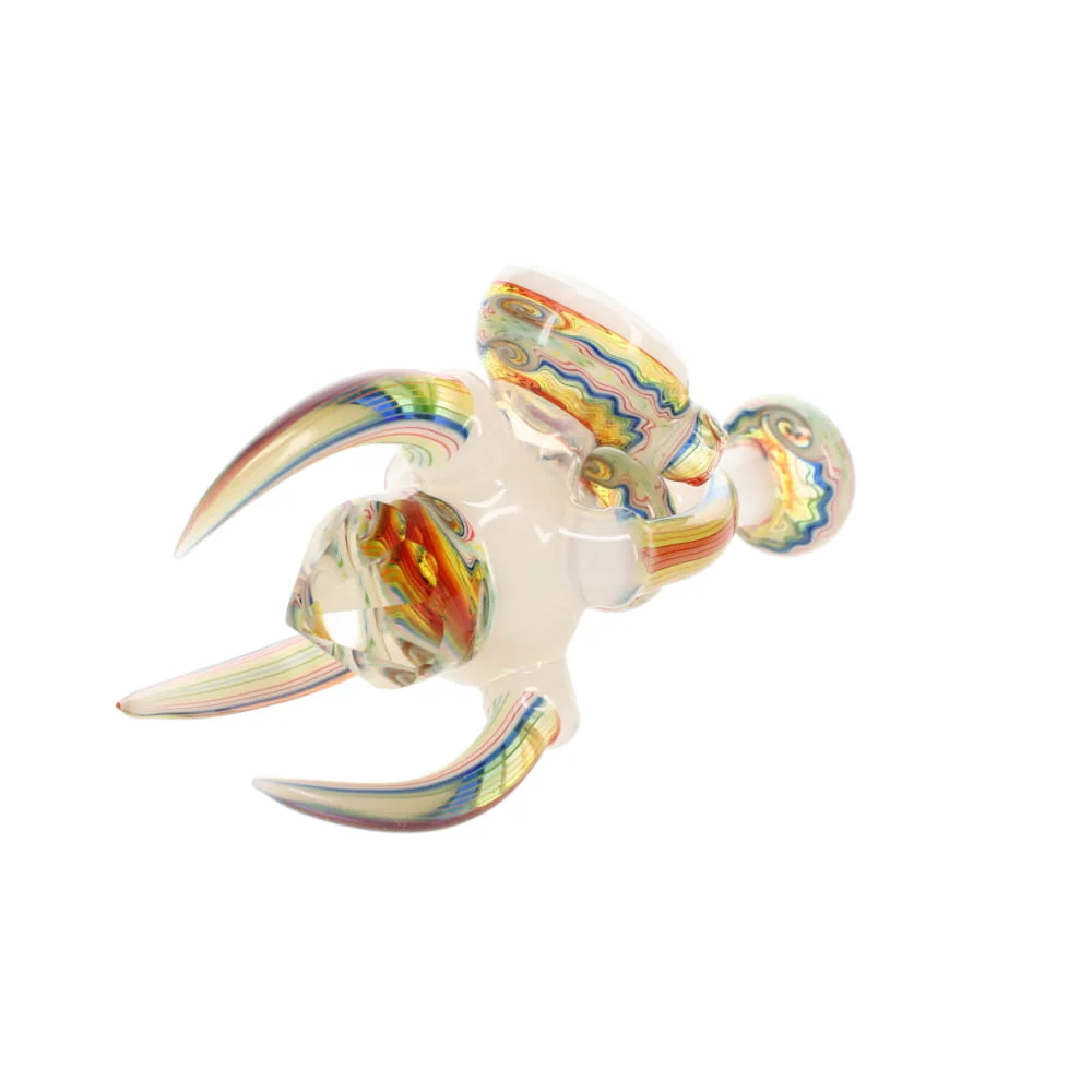 Cowboy Glass UV White & Rainbow Wig Wag Faceted Claw Spoon - Image 5