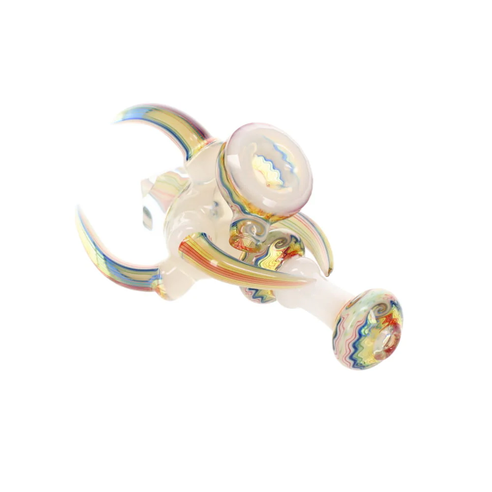 Cowboy Glass UV White & Rainbow Wig Wag Faceted Claw Spoon - Image 6