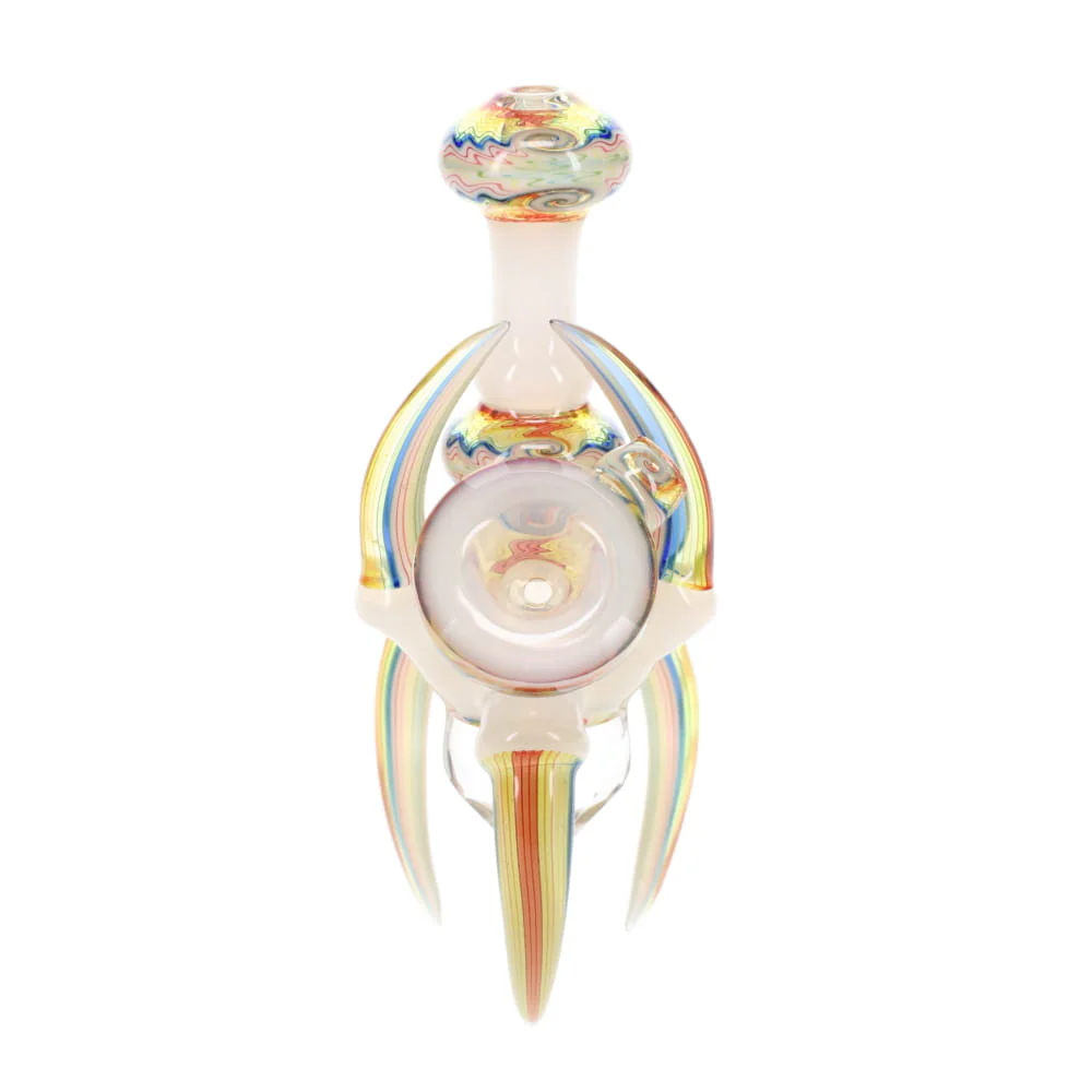 Cowboy Glass UV White & Rainbow Wig Wag Faceted Claw Spoon - Image 7