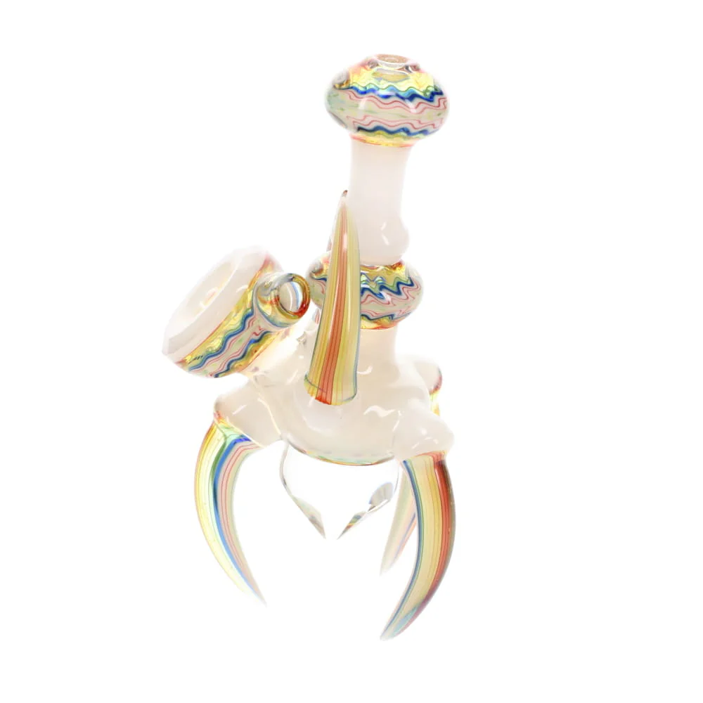 Cowboy Glass UV White & Rainbow Wig Wag Faceted Claw Spoon - Image 8
