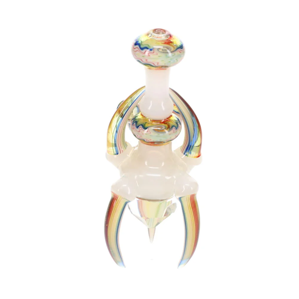 Cowboy Glass UV White & Rainbow Wig Wag Faceted Claw Spoon - Image 9