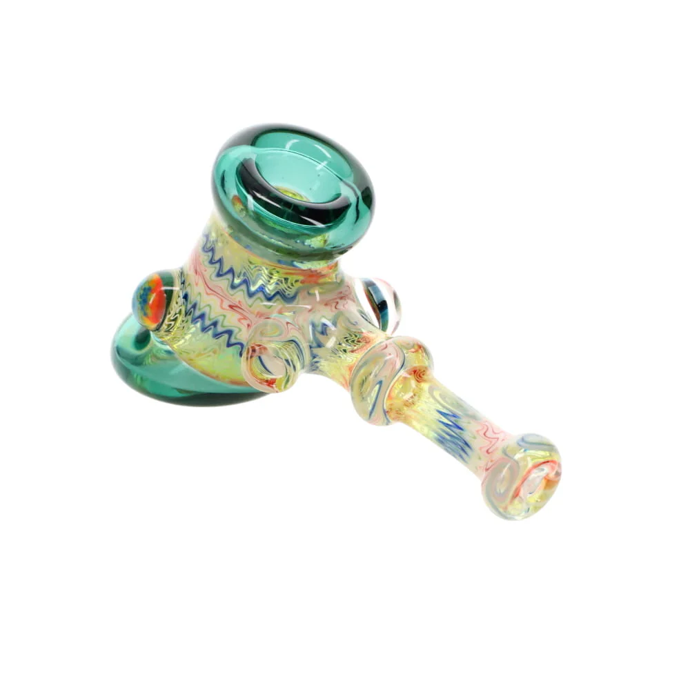 Cowboy Glass White & Rainbow Wig Wag Hammer Spoon - Image 7