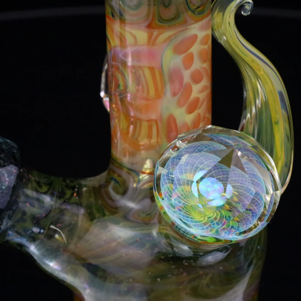 Cowboy Glass X Gato Glass X Gabe Glass Fully Fumed Faceted Bubbler - Image 6