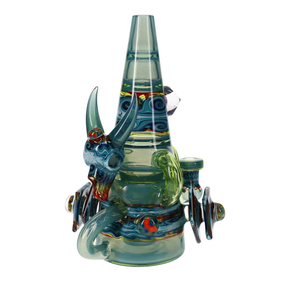 Cowboy Glass X Rad Glass Racer Cone Collaboration Recycler - Image 3