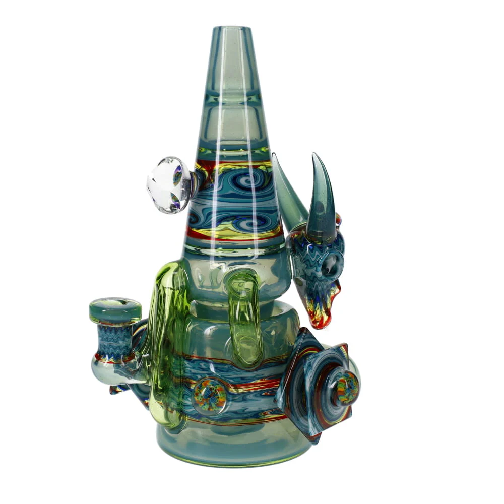 Cowboy Glass X Rad Glass Racer Cone Collaboration Recycler - Image 4