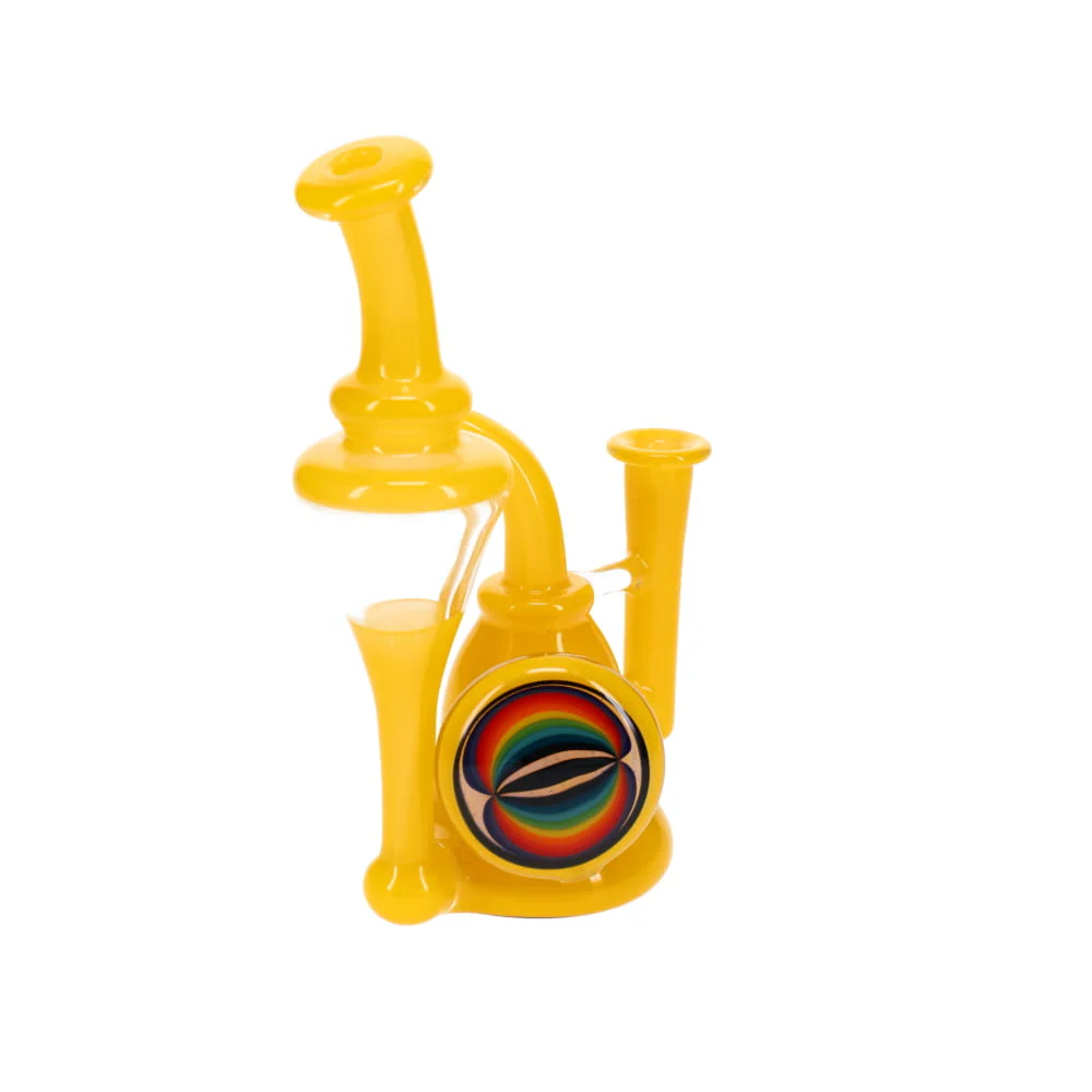 Cristo Backpack Recycler Rig - Yellow with Rainbow Disc - Image 2