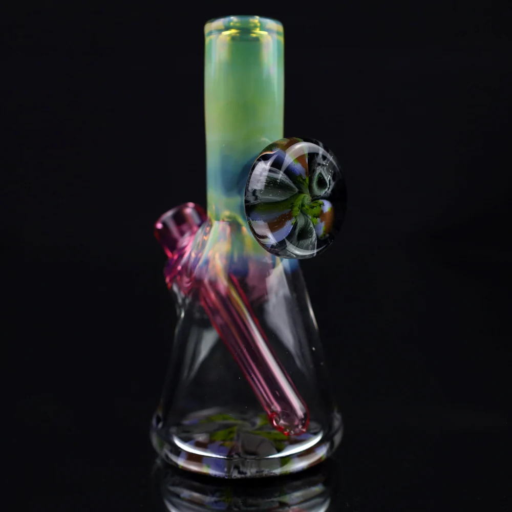 Crunk Glass Green Fume Tiny Beaker - Image 4