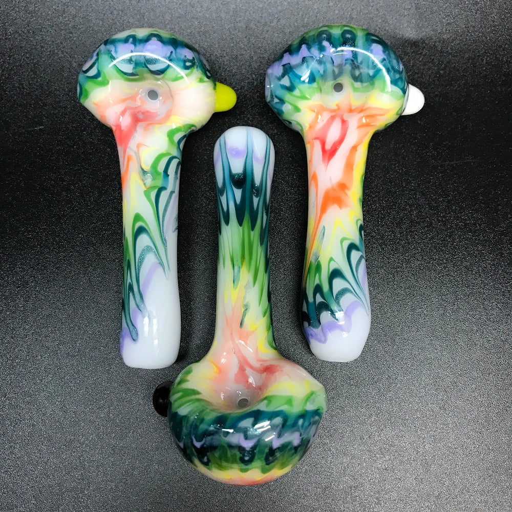 Dekal Glass Tie Dye Color Wrap Over White Spoon - Image 2