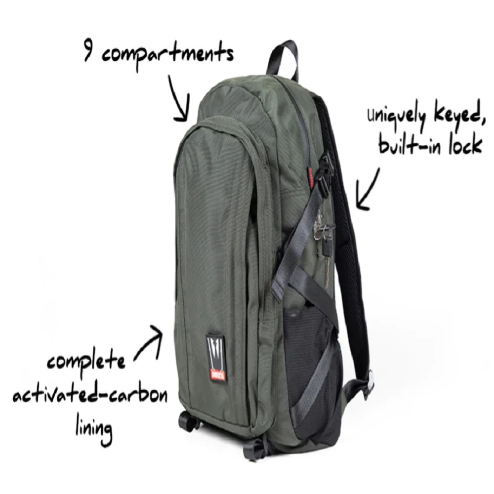 Dime Bags The Transporter Omerta Smell Proof Backpack / Black - Image 2