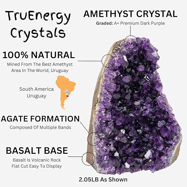 TRUENERGY Natural Amethyst Crystal Cluster - Image 3
