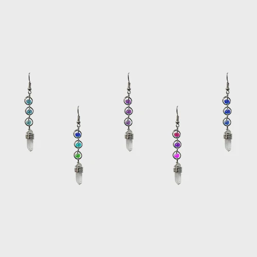 Chain Link Crystal Earrings