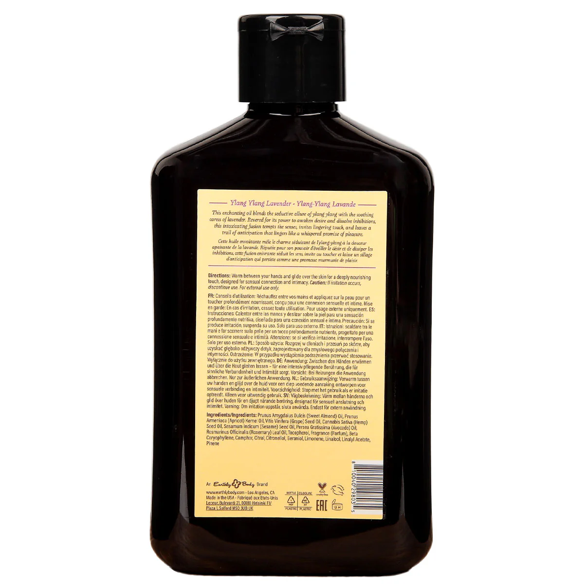 Earthly Body at Night Massage Oil - Ylang Ylang Lavender 8 oz - Image 2
