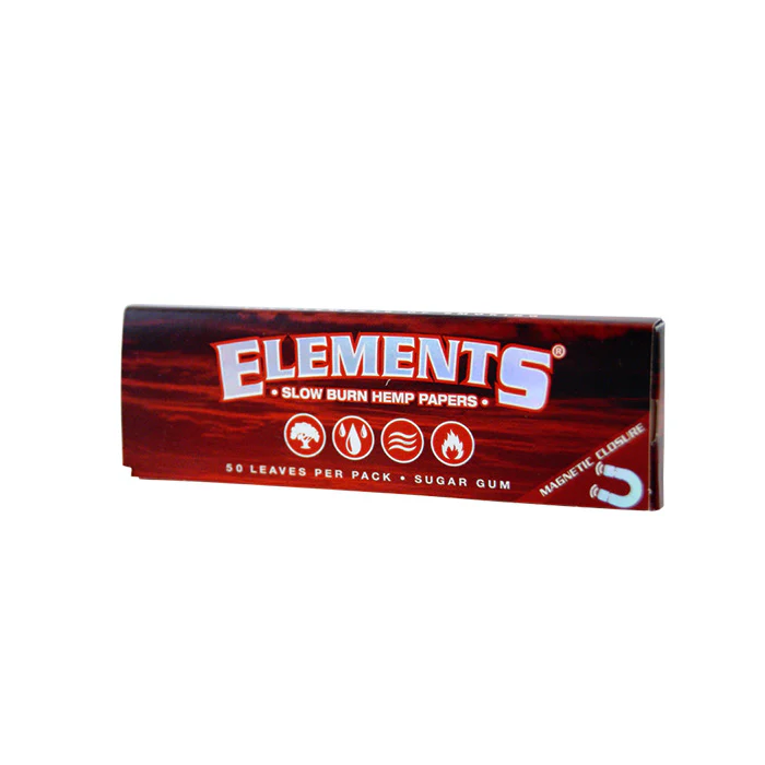 ELEMENTS® RED 1 ¼ Slow Burn Hemp Rolling Papers SALE