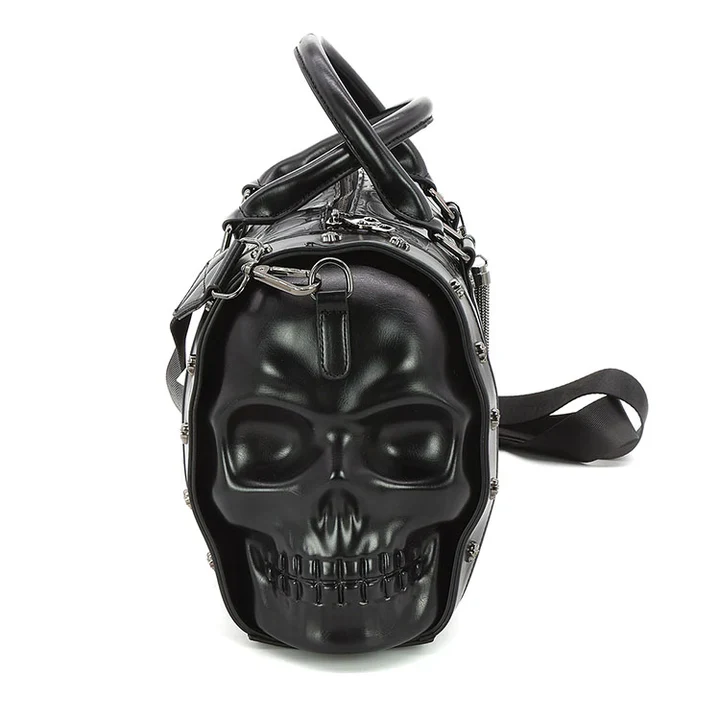 Embossed 3D Molded Skull Duffle Bag - Image 2