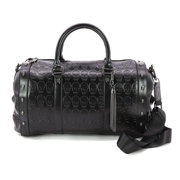 Embossed 3D Molded Skull Duffle Bag - Image 3