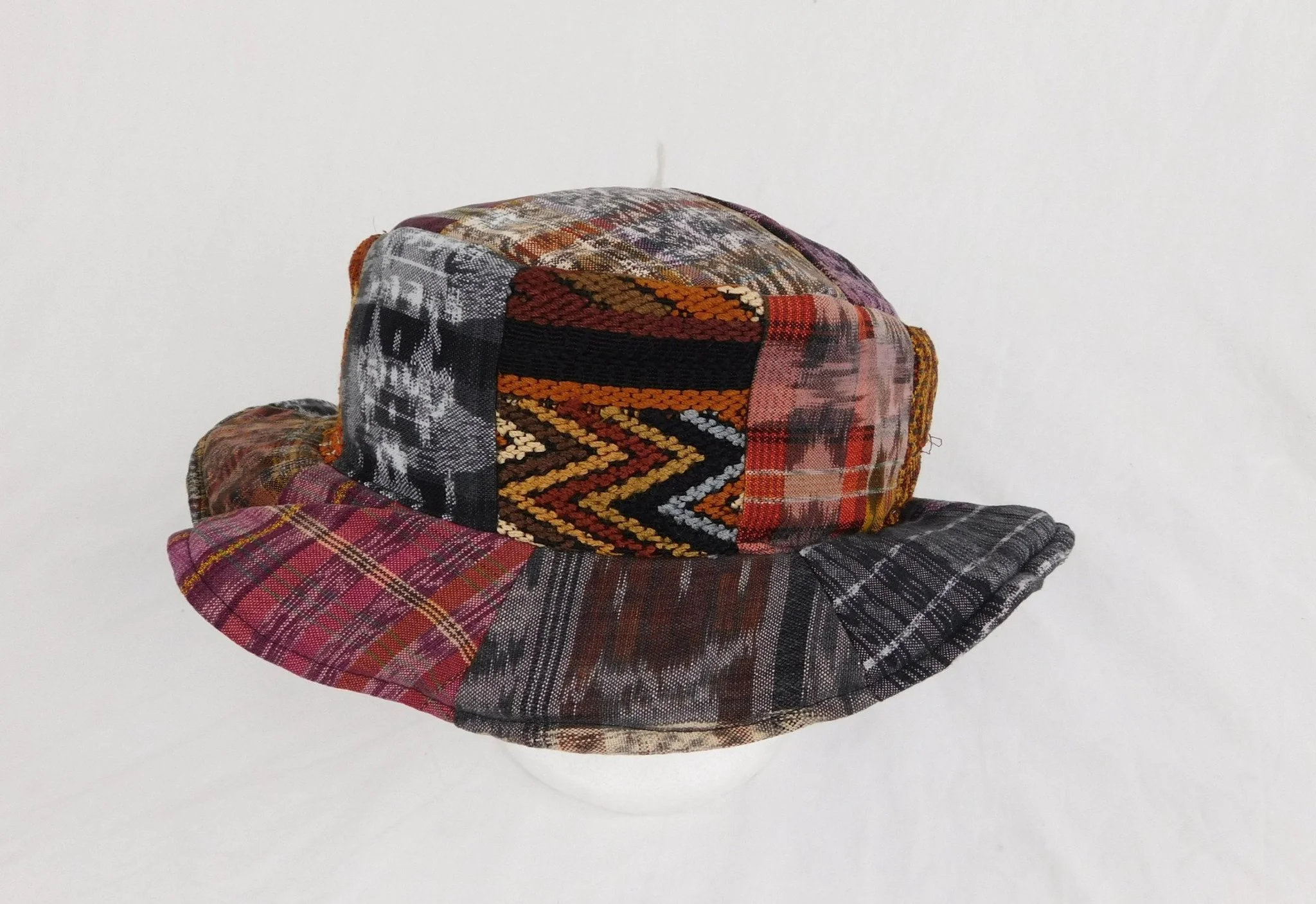Ixchel Floppy Patchwork Hat in Hand Made Fabric - Image 2