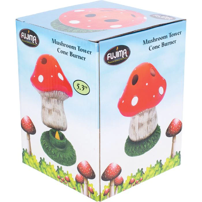 Fujima 5.3in Mushroom Tower Cone Incense Burner SALE - Image 4