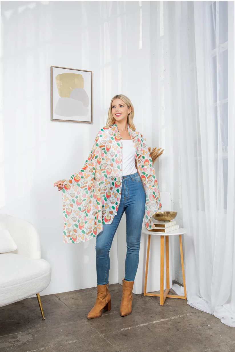 Fun Mushroom Print Scarf - Image 2