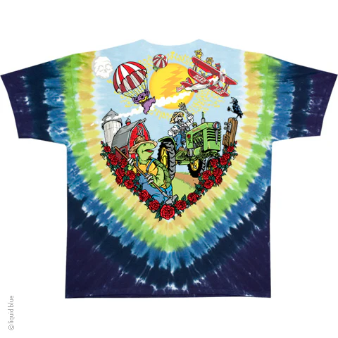 Grateful Dead Bi Plane Bears Tie Dye T-Shirt - Image 2
