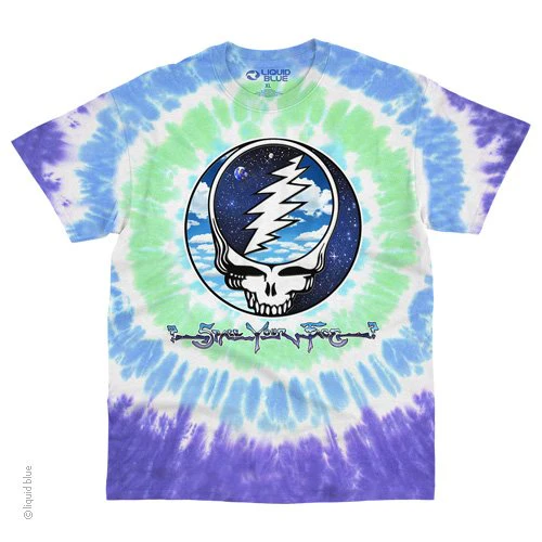 Grateful Dead Sky Space Steal Your Face Tie Dye T-Shirt
