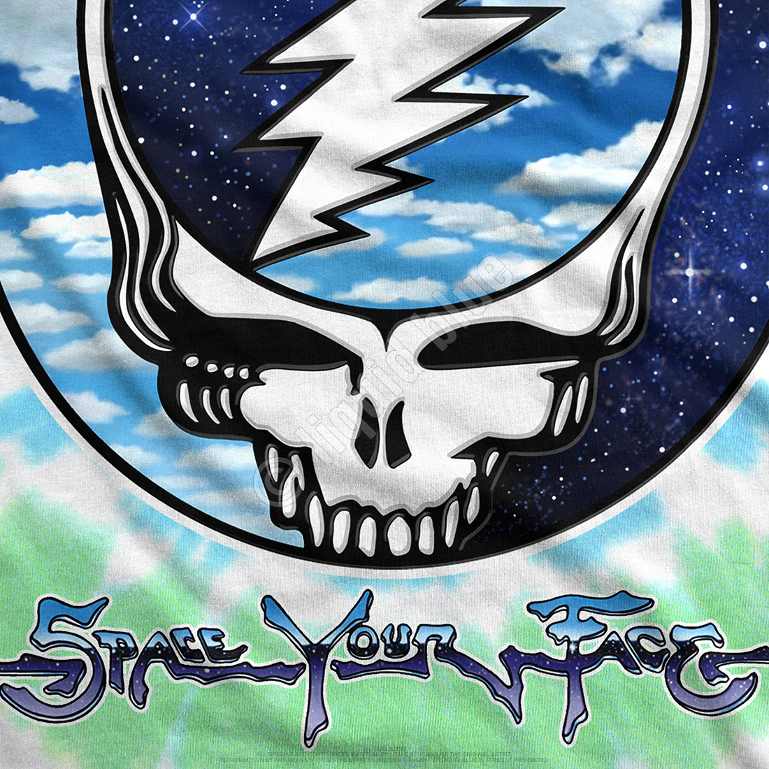 Grateful Dead Sky Space Steal Your Face Tie Dye T-Shirt - Image 3