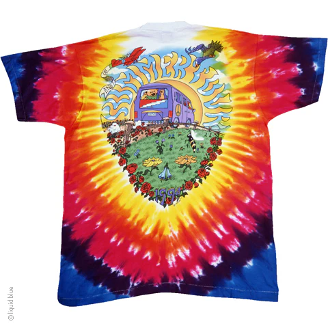 Grateful Dead Summer Tour Bus Tie Dye T-Shirt - Image 2