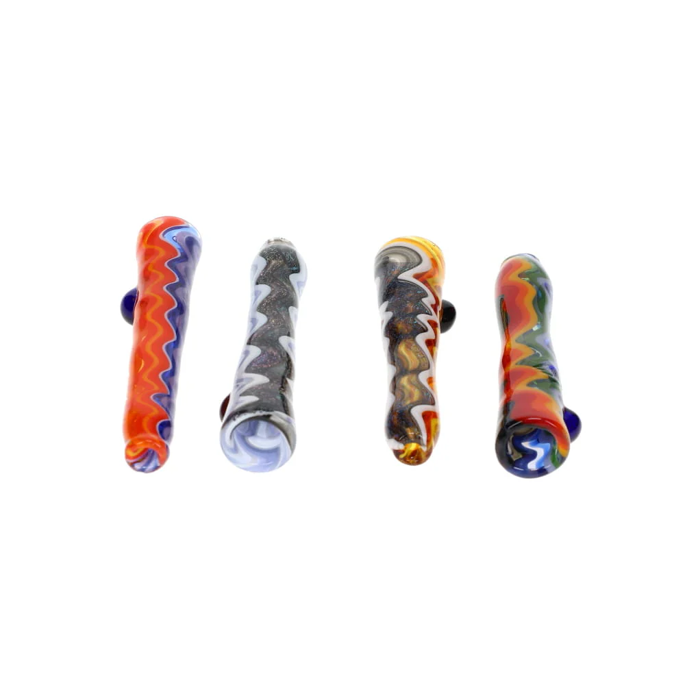 Gladstone Glass Dichro & Linework Wig Wag Torpedo Chillum