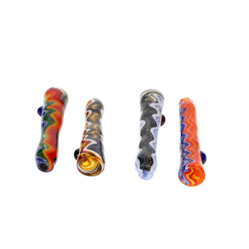 Gladstone Glass Dichro & Linework Wig Wag Torpedo Chillum - Image 2