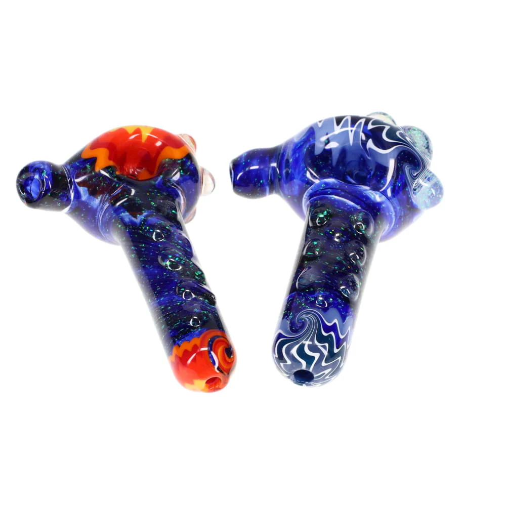 Gladstone Glass Double Chunk Bump Linework and Crushed Opal Spoon - Image 3