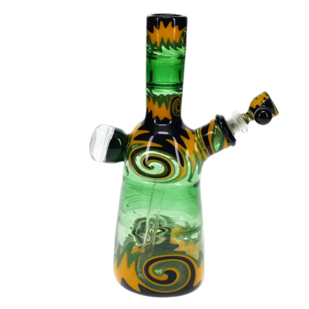 Gladstone Glass Green Yellow & Black Wig Wag Rig - Image 4