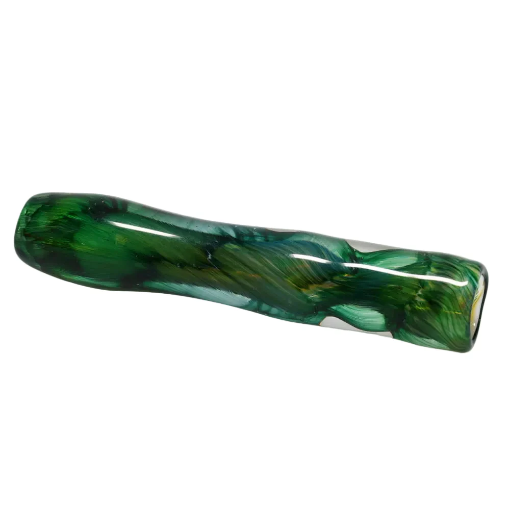 Glass Hole Cane Chillum - Assorted Colors - Image 2