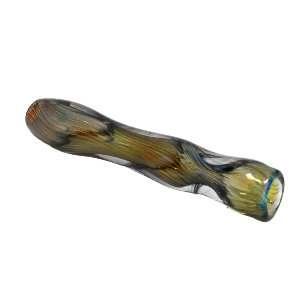 Glass Hole Cane Chillum - Assorted Colors - Image 4
