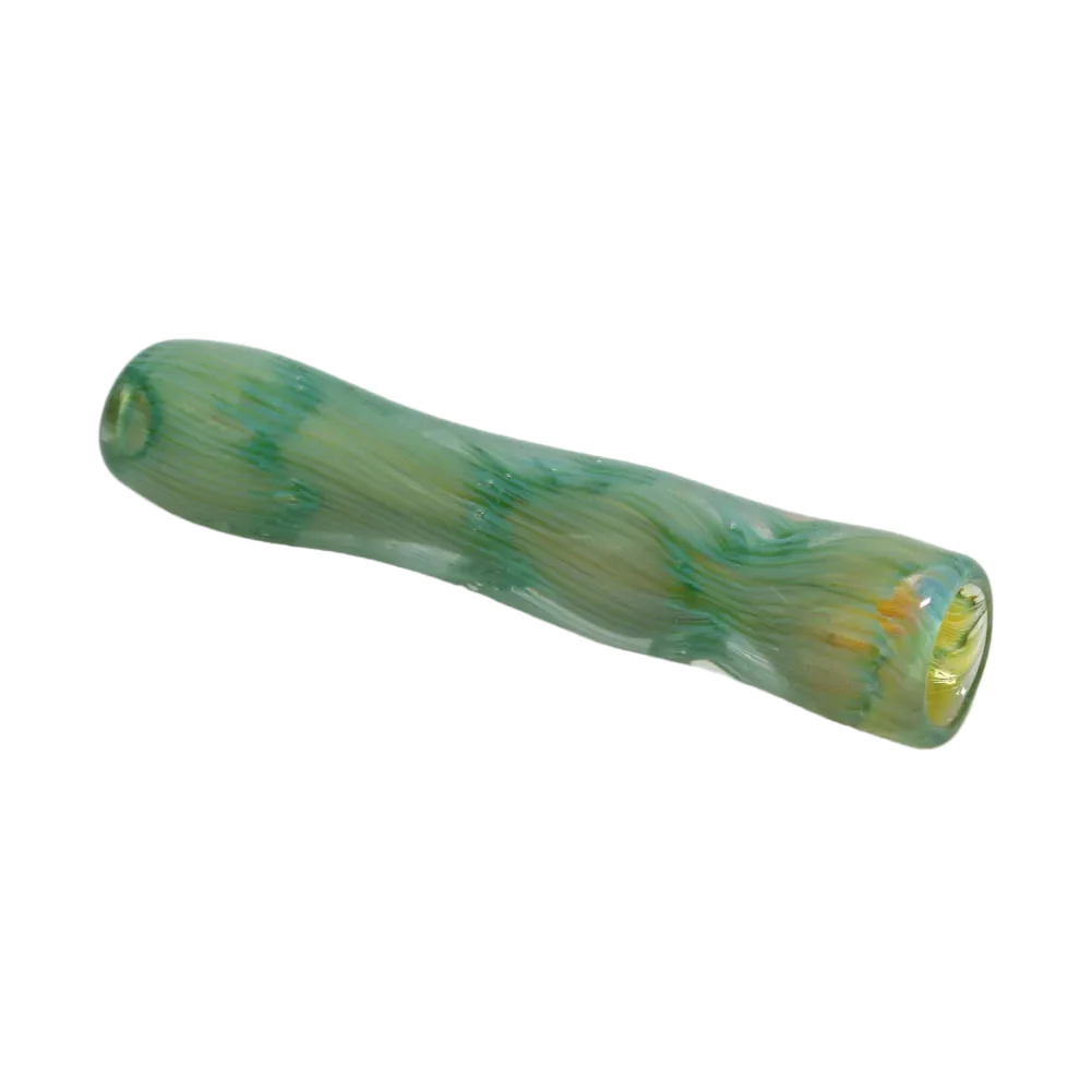 Glass Hole Cane Chillum - Assorted Colors - Image 5