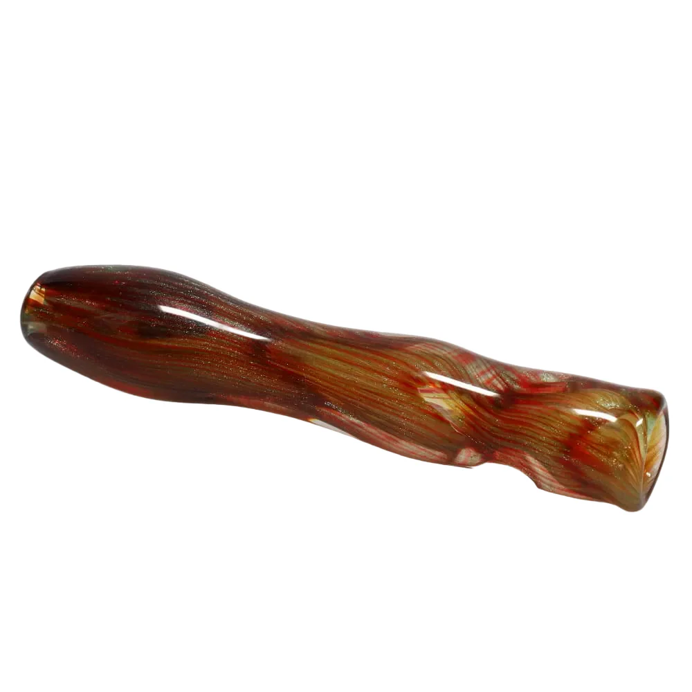 Glass Hole Cane Chillum - Assorted Colors - Image 6