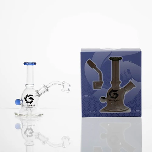 Glass House Color Rim Bell 45 Degree Banger Hanger Rig