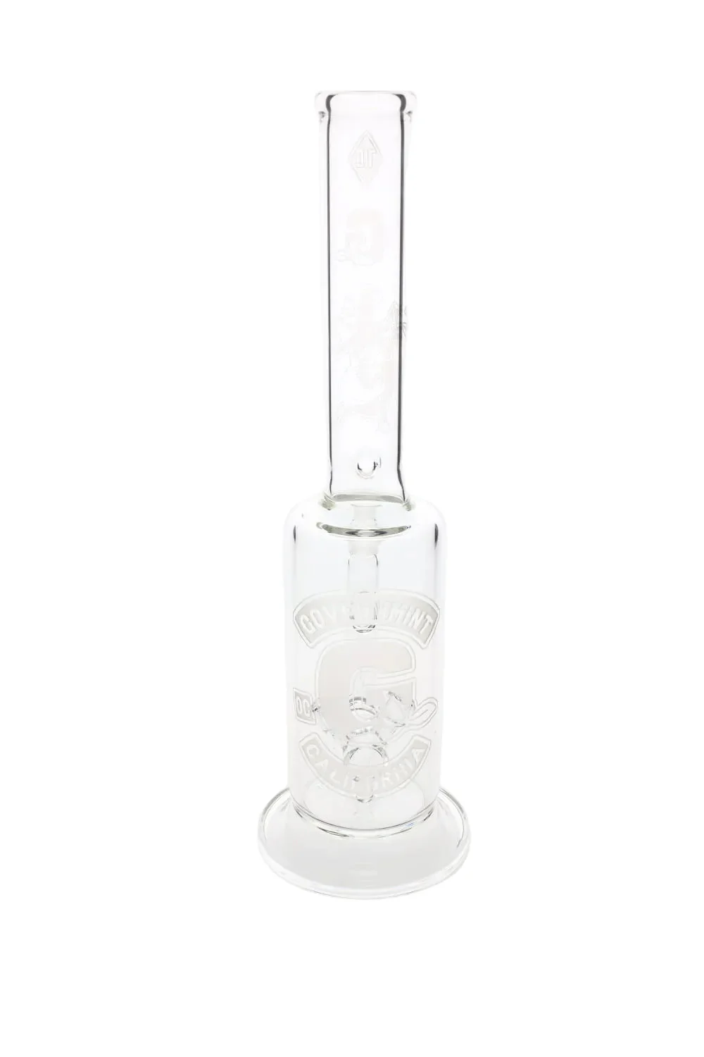 Governmint Glass x D Wreck Clear Sandblast V Twin Perc Water Pipe - Image 11